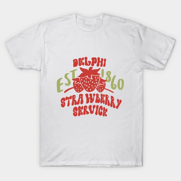 Delphi strawberry service T-Shirt by AikoAthena